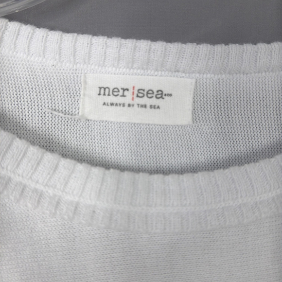 Mer Sea Sweater Womens One Size White Catalina Travel Oversized Boxy Lagenlook - Picture 3 of 8